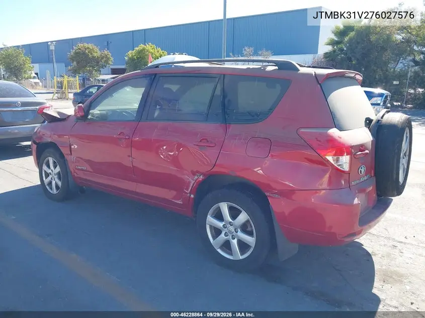 2007 TOYOTA RAV 4 VIN JTMBK31V276027576 — фото 3