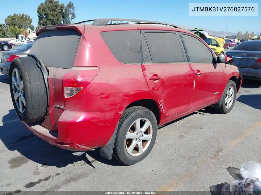 2007 TOYOTA RAV 4 VIN JTMBK31V276027576 — фото 4