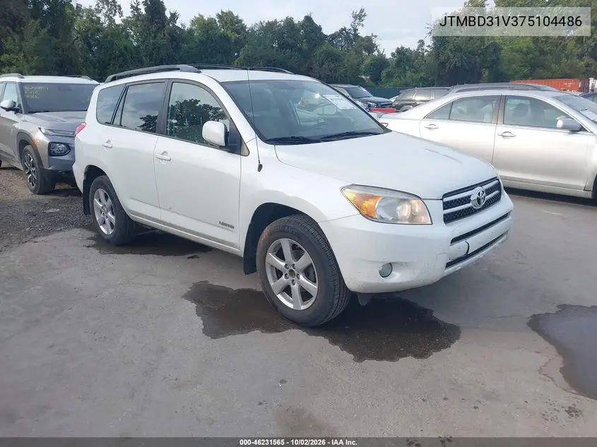 TOYOTA RAV 4 2007, VIN JTMBD31V375104486