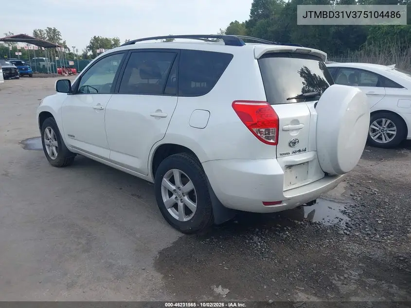 2007 TOYOTA RAV 4 VIN JTMBD31V375104486 — фото 3