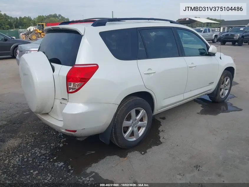2007 TOYOTA RAV 4 VIN JTMBD31V375104486 — фото 4