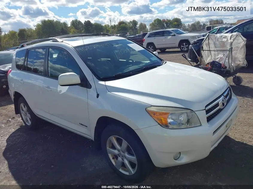 TOYOTA RAV 4 2007, VIN JTMBK31V475033501