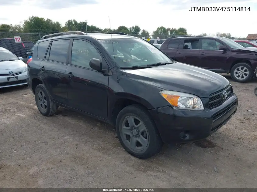 TOYOTA RAV 4 2007, VIN JTMBD33V475114814