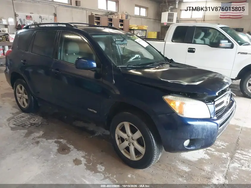 TOYOTA RAV 4 2007, VIN JTMBK31V876015805