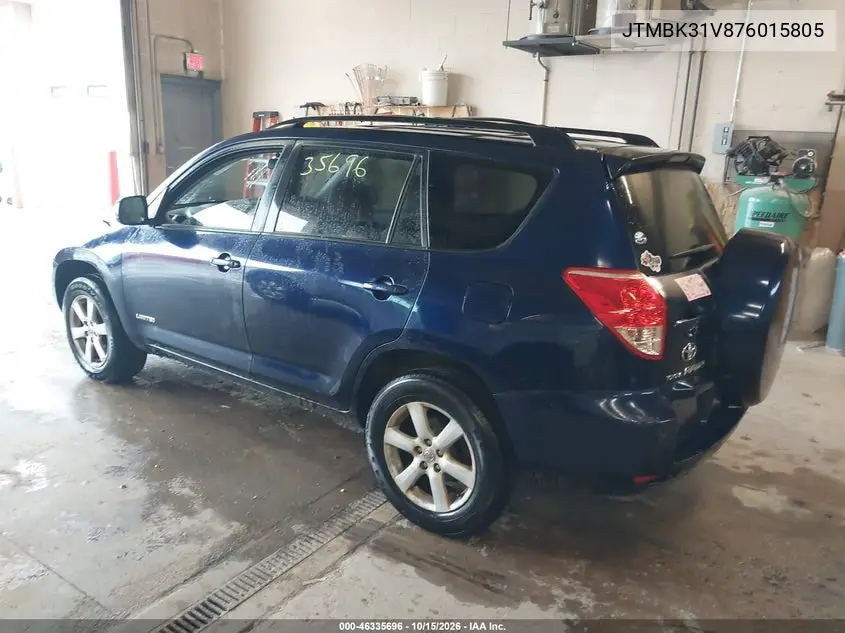 2007 TOYOTA RAV 4 VIN JTMBK31V876015805 — фото 3