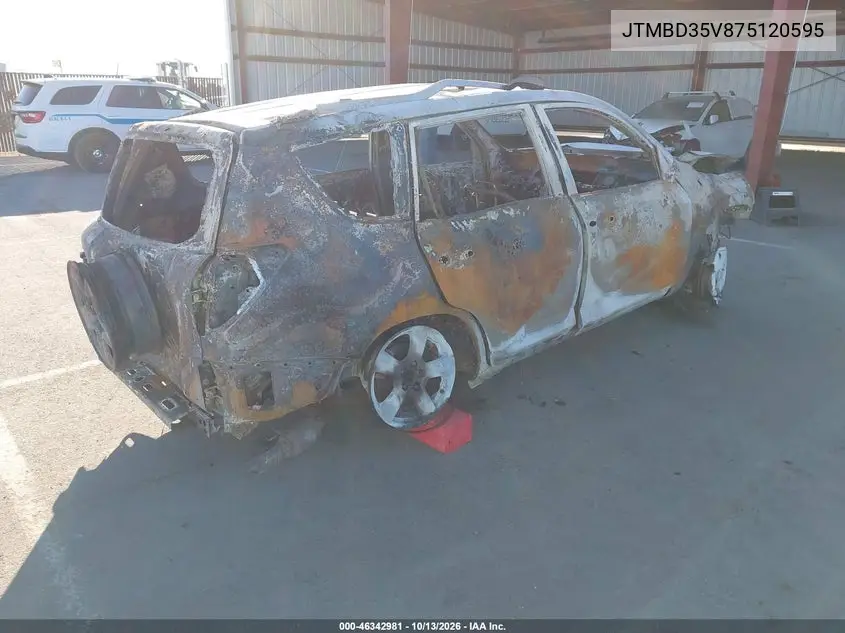 2007 TOYOTA RAV 4 VIN JTMBD35V875120595 — фото 4