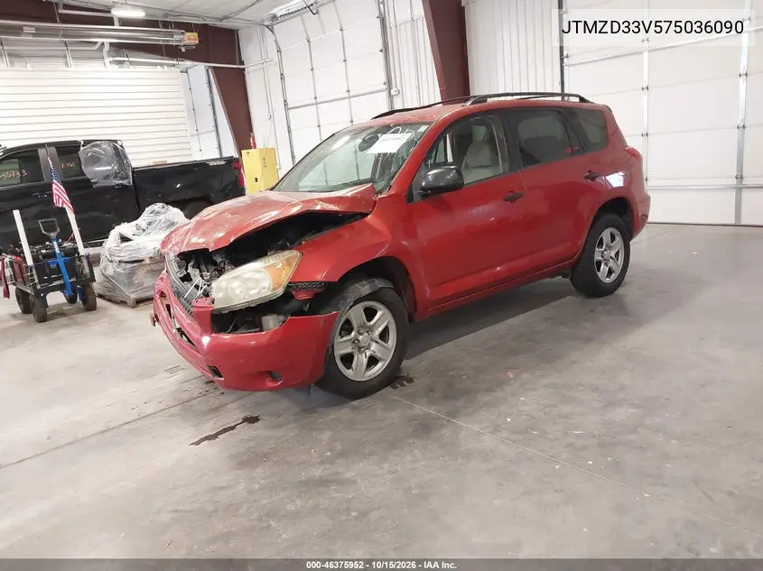 2007 TOYOTA RAV 4 VIN JTMZD33V575036090 — фото 2