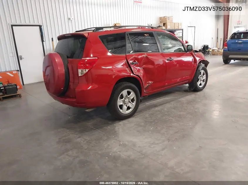 2007 TOYOTA RAV 4 VIN JTMZD33V575036090 — фото 4