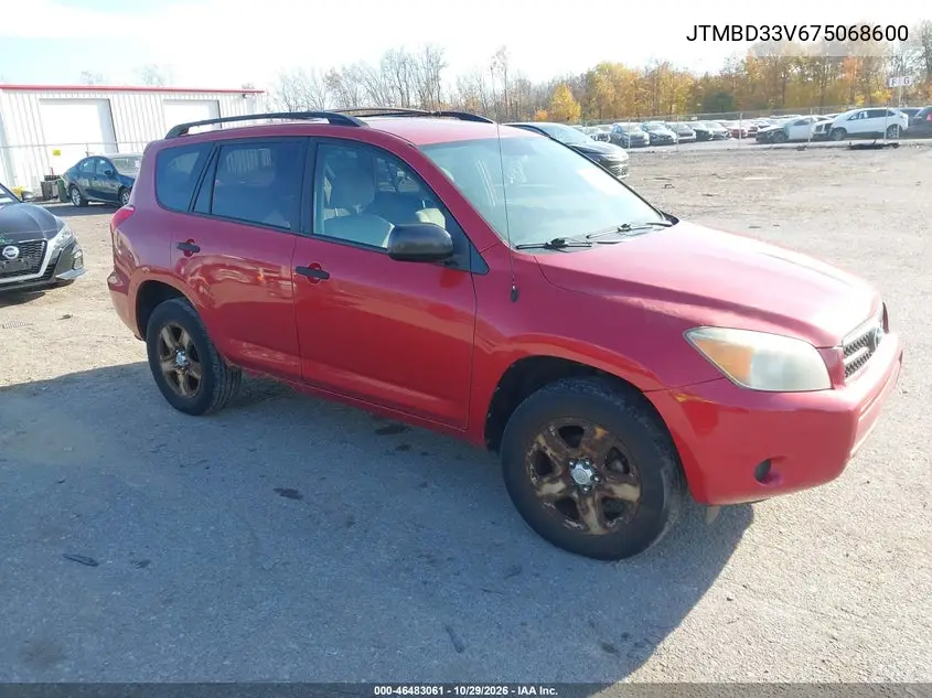 TOYOTA RAV 4 2007, VIN JTMBD33V675068600