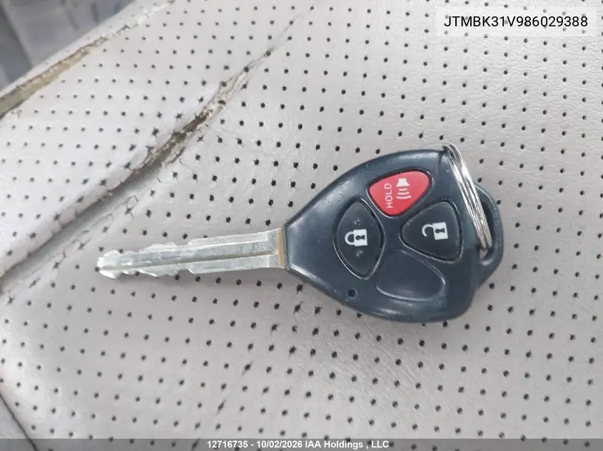 2008 TOYOTA RAV 4 VIN JTMBK31V986029388 — фото 11