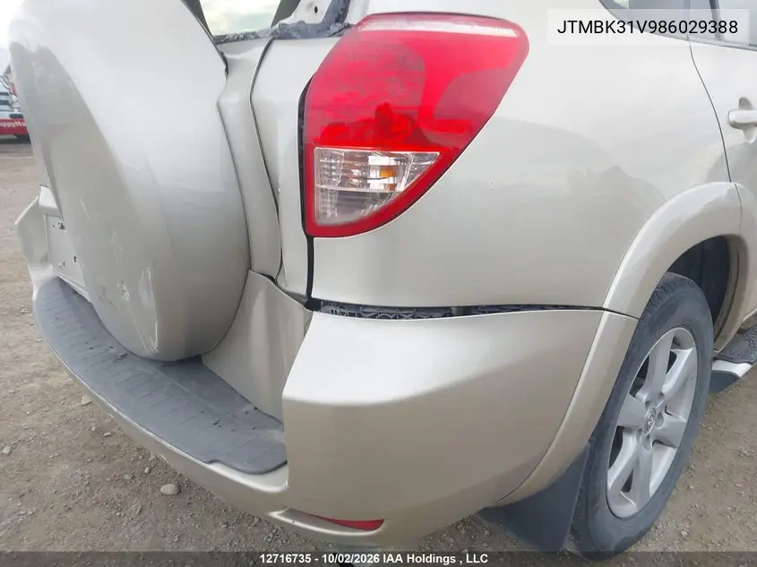 2008 TOYOTA RAV 4 VIN JTMBK31V986029388 — фото 12