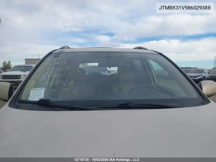 2008 TOYOTA RAV 4 VIN JTMBK31V986029388 — фото 18