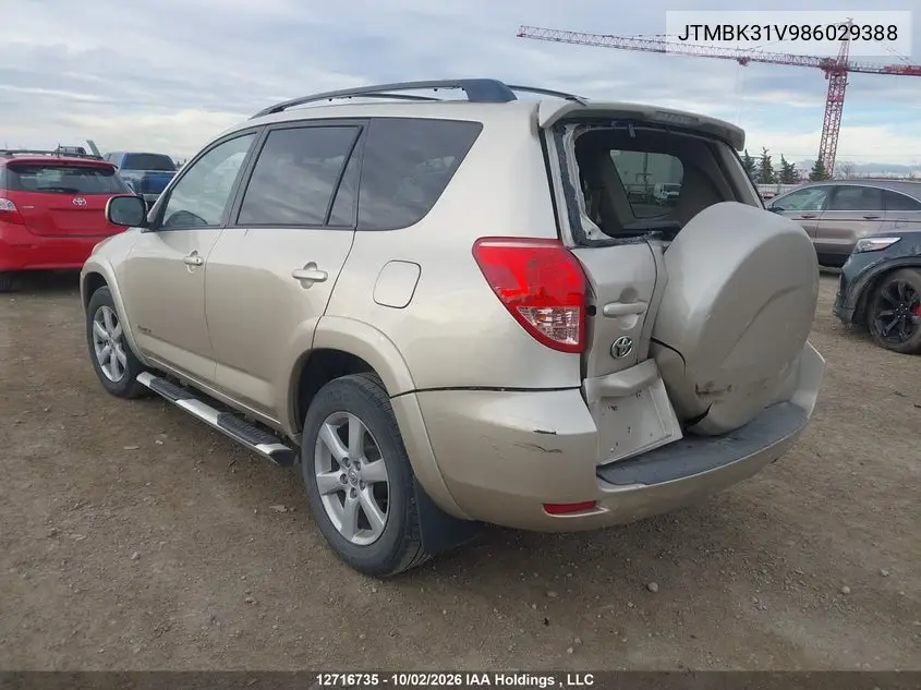 2008 TOYOTA RAV 4 VIN JTMBK31V986029388 — фото 3