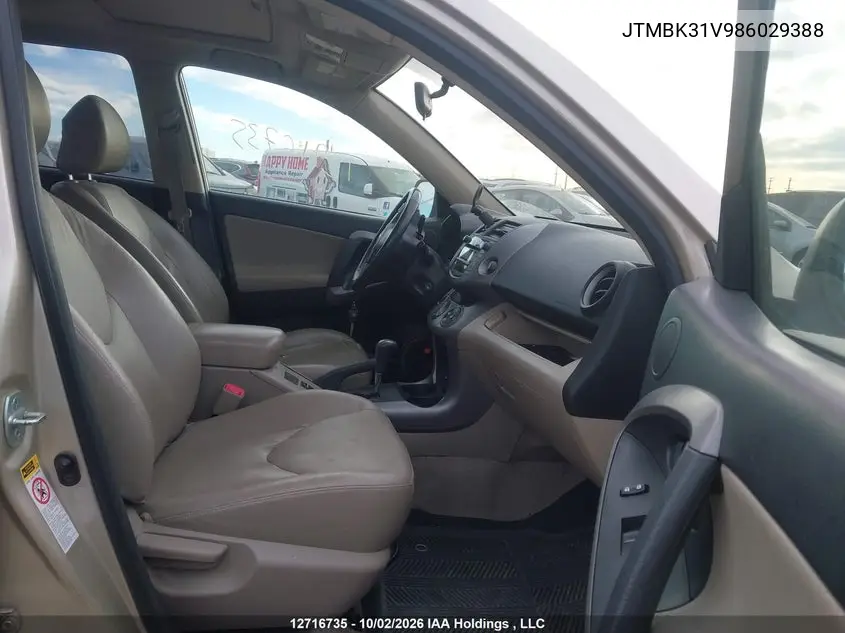 2008 TOYOTA RAV 4 VIN JTMBK31V986029388 — фото 5