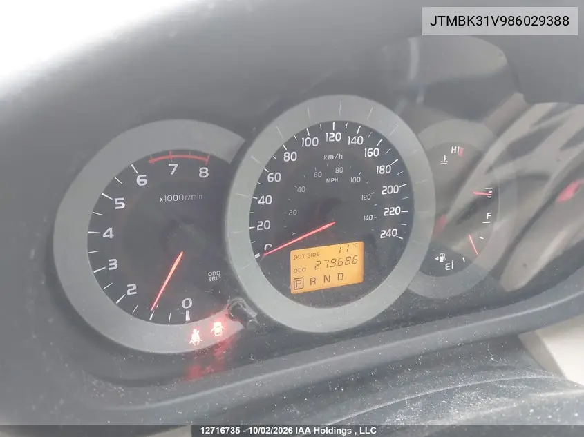 2008 TOYOTA RAV 4 VIN JTMBK31V986029388 — фото 7