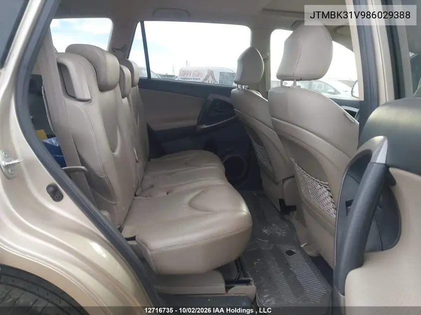 2008 TOYOTA RAV 4 VIN JTMBK31V986029388 — фото 8