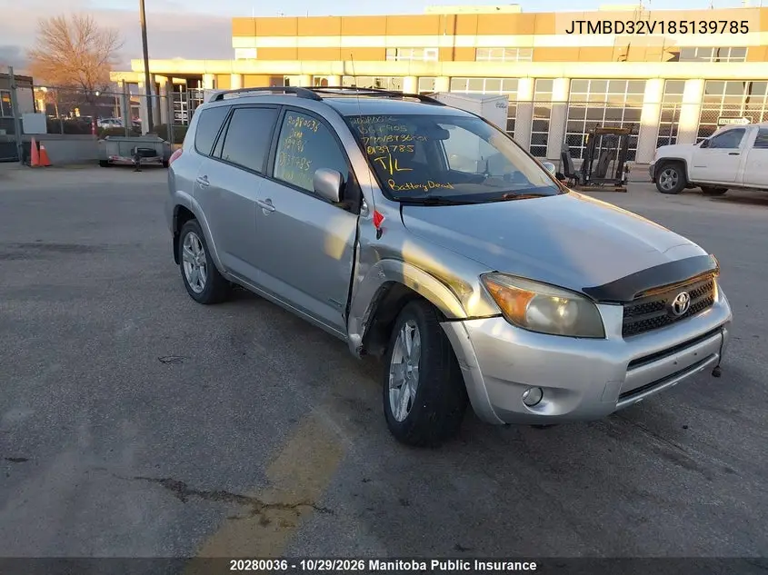 TOYOTA RAV 4 2008, VIN JTMBD32V185139785