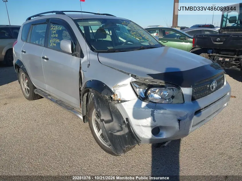 TOYOTA RAV 4 2008, VIN JTMBD33V486089344