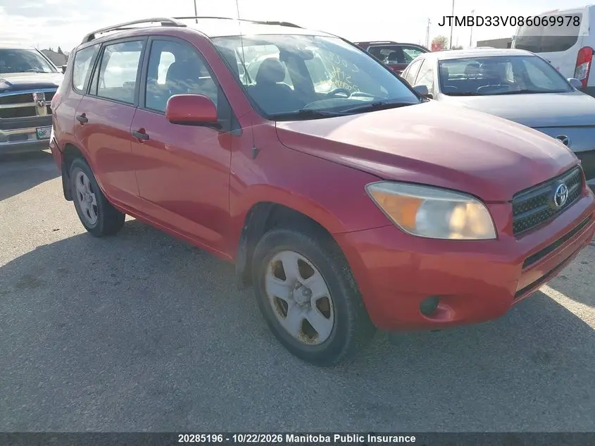 TOYOTA RAV 4 2008, VIN JTMBD33V086069978