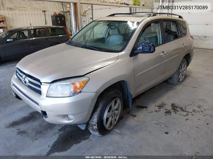 2008 TOYOTA RAV 4 VIN JTMBD31V285170089 — фото 2