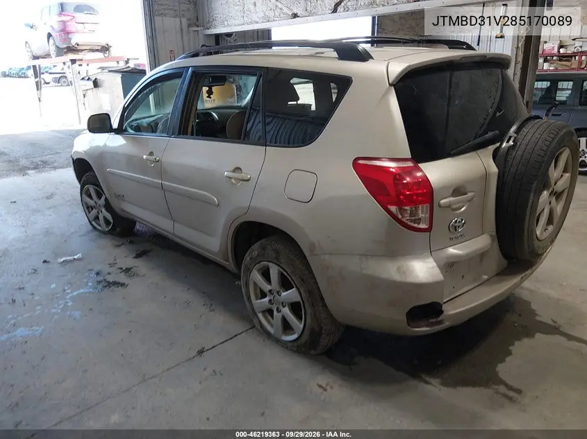 2008 TOYOTA RAV 4 VIN JTMBD31V285170089 — фото 3