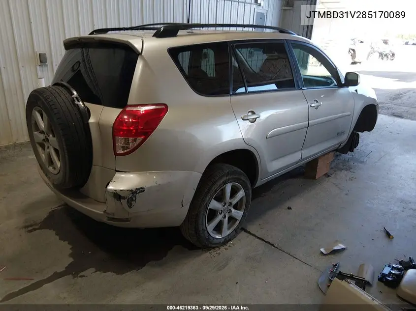 2008 TOYOTA RAV 4 VIN JTMBD31V285170089 — фото 4