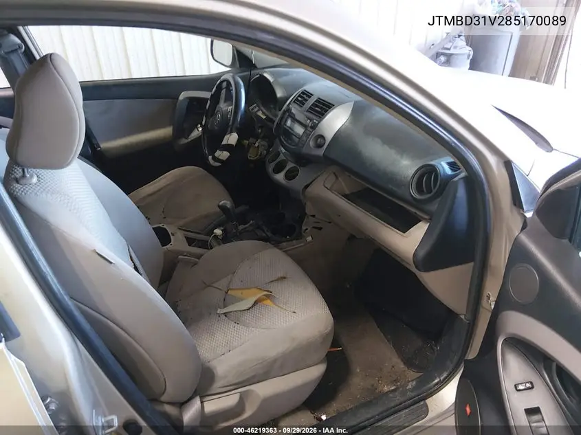 2008 TOYOTA RAV 4 VIN JTMBD31V285170089 — фото 5