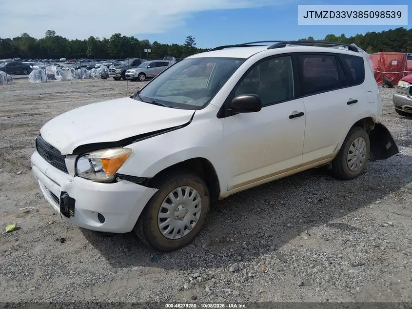 2008 TOYOTA RAV 4 VIN JTMZD33V385098539 — фото 2