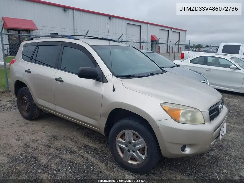 TOYOTA RAV 4 2008, VIN JTMZD33V486072736