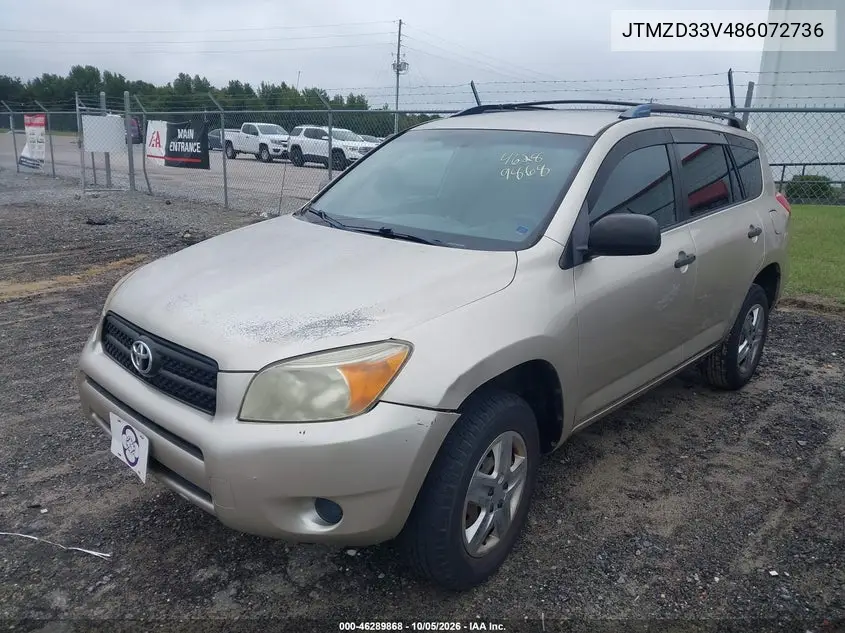 2008 TOYOTA RAV 4 VIN JTMZD33V486072736 — фото 2