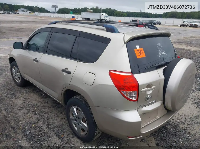 2008 TOYOTA RAV 4 VIN JTMZD33V486072736 — фото 3
