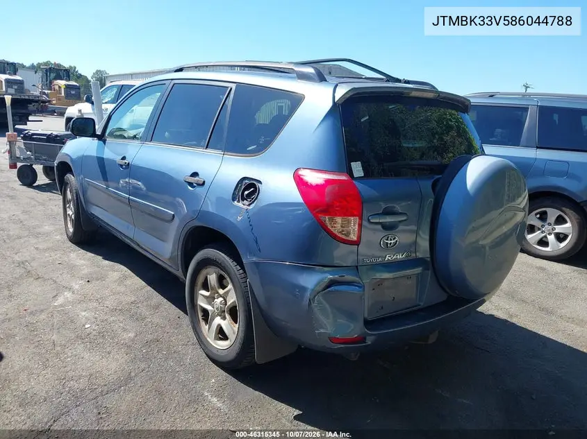 2008 TOYOTA RAV 4 VIN JTMBK33V586044788 — фото 3