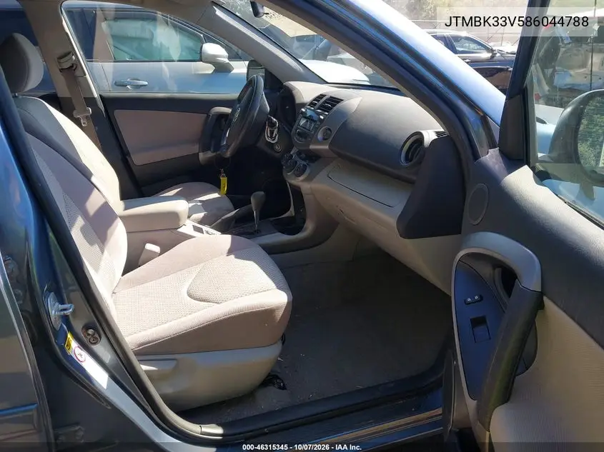2008 TOYOTA RAV 4 VIN JTMBK33V586044788 — фото 5