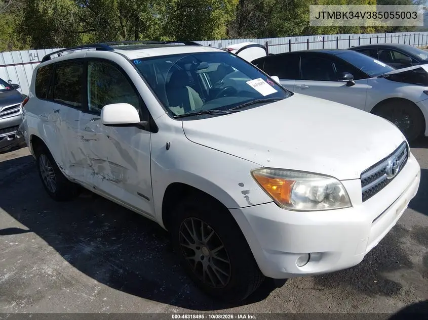 TOYOTA RAV 4 2008, VIN JTMBK34V385055003