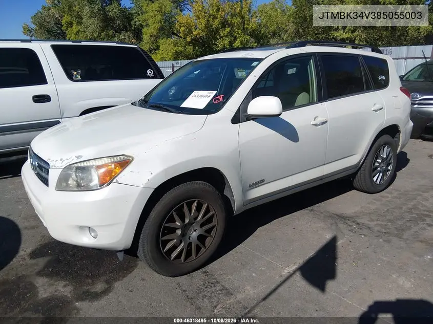 2008 TOYOTA RAV 4 VIN JTMBK34V385055003 — фото 2