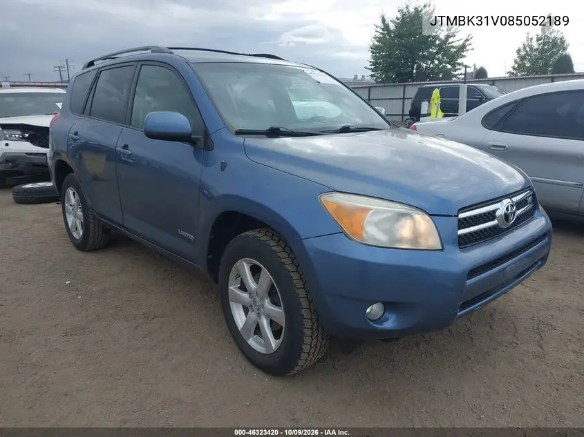 TOYOTA RAV 4 2008, VIN JTMBK31V085052189