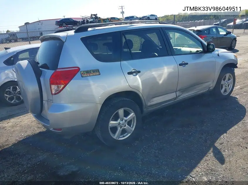 2008 TOYOTA RAV 4 VIN JTMBK33V986049511 — фото 4