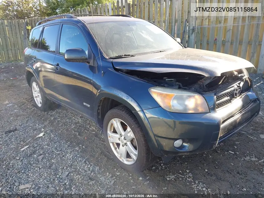 TOYOTA RAV 4 2008, VIN JTMZD32V085115864