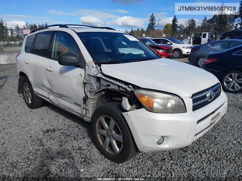 TOYOTA RAV 4 2008, VIN JTMBK31V985047928