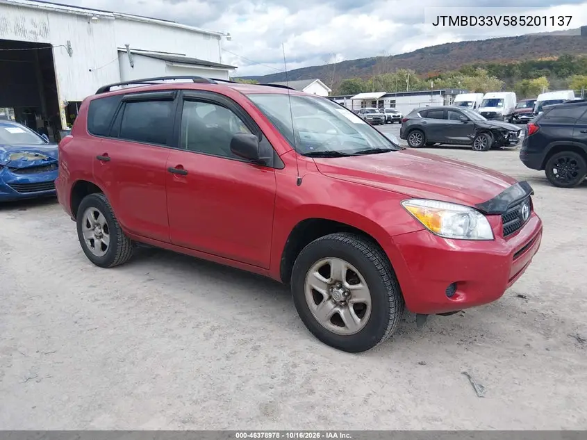 TOYOTA RAV 4 2008, VIN JTMBD33V585201137