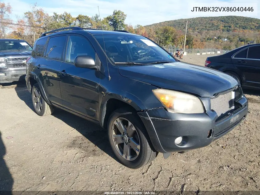 TOYOTA RAV 4 2008, VIN JTMBK32VX86040446