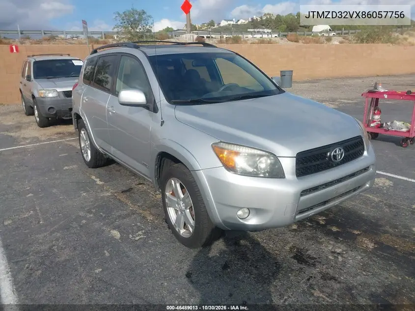 TOYOTA RAV 4 2008, VIN JTMZD32VX86057756