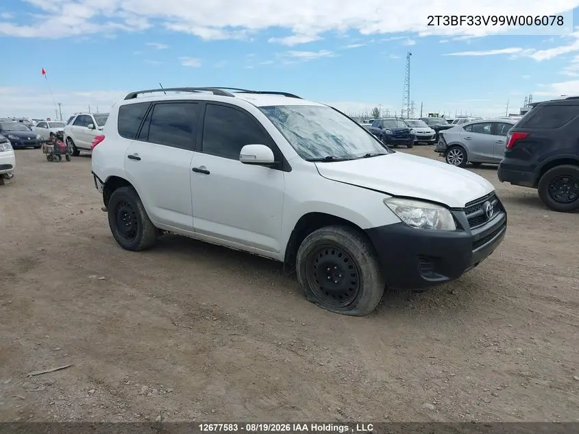 TOYOTA RAV 4 2009, VIN 2T3BF33V99W006078