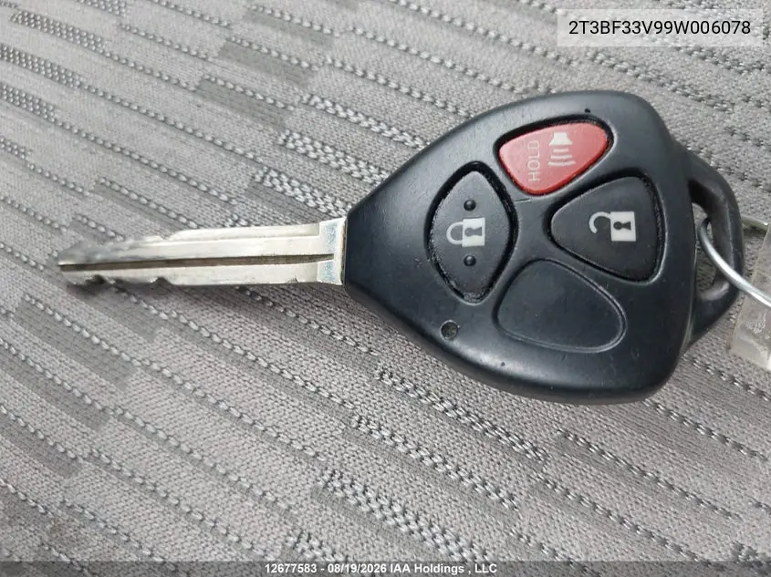 2009 TOYOTA RAV 4 VIN 2T3BF33V99W006078 — фото 11