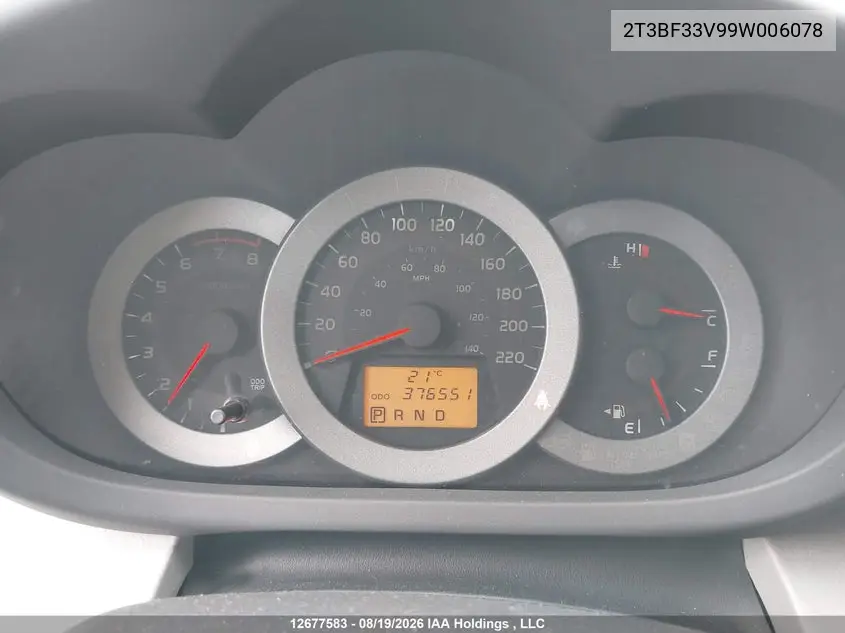 2009 TOYOTA RAV 4 VIN 2T3BF33V99W006078 — фото 7