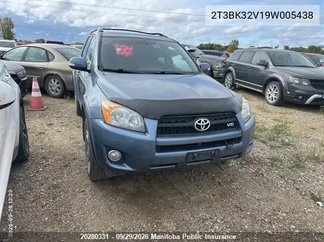 TOYOTA RAV 4 2009, VIN 2T3BK32V19W005438