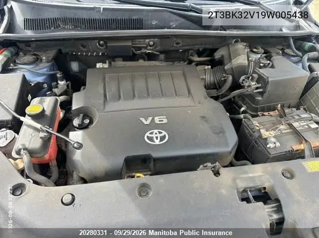 2009 TOYOTA RAV 4 VIN 2T3BK32V19W005438 — фото 10