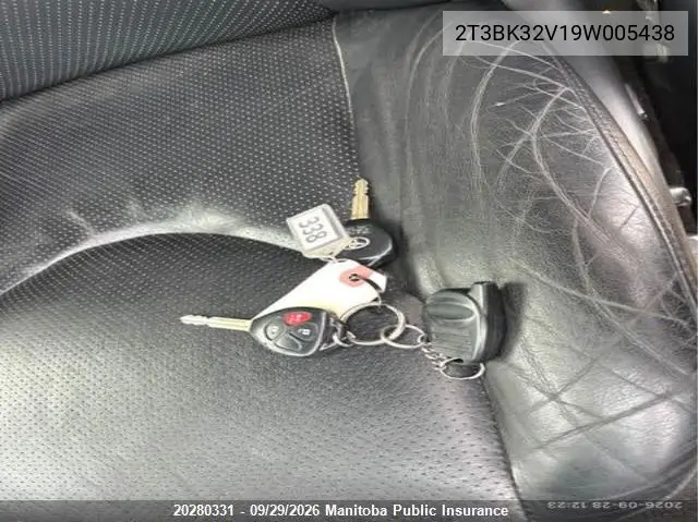 2009 TOYOTA RAV 4 VIN 2T3BK32V19W005438 — фото 11