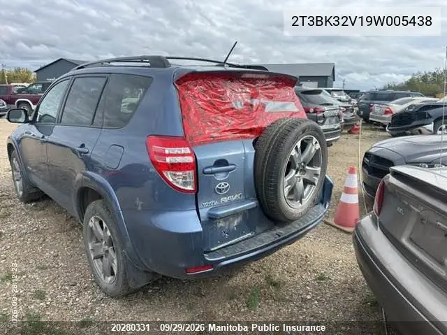 2009 TOYOTA RAV 4 VIN 2T3BK32V19W005438 — фото 3
