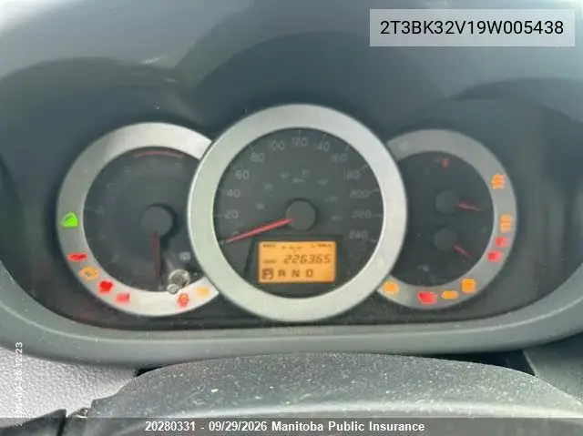 2009 TOYOTA RAV 4 VIN 2T3BK32V19W005438 — фото 7